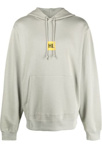 Helmut Lang drawstring graphic-print hoodie - Verde