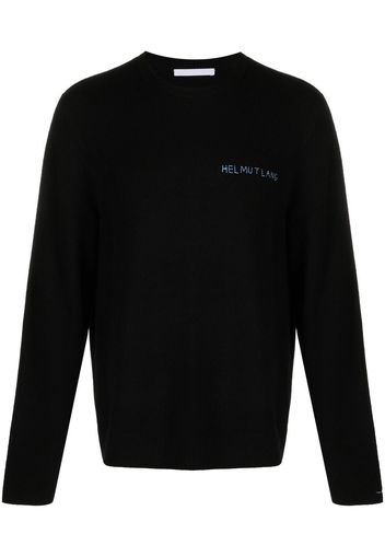 Helmut Lang crew-neck logo-print sweatshirt - Nero