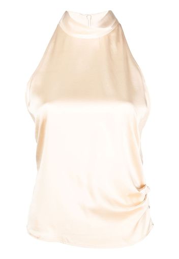 Helmut Lang sleeveless silk vest top - Toni neutri