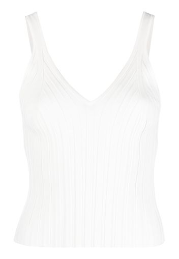 Helmut Lang Angela V-neck knitted top - Bianco