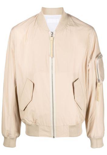 Helmut Lang logo-print bomber jacket - Toni neutri