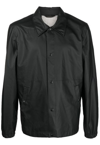 Helmut Lang logo-print button-up shirt jacket - Nero