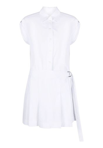 Helmut Lang short-sleeve pleated minidress - Bianco