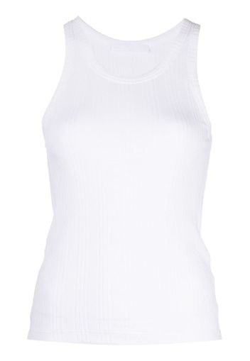 Helmut Lang Top smanicato con scollo rotondo - Bianco