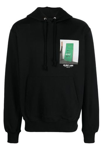 Helmut Lang photograph-print cotton hoodie - Nero