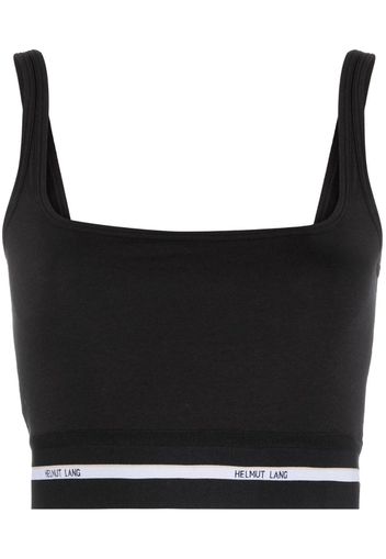 Helmut Lang logo-band cropped top - Nero