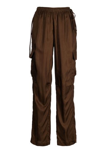 Helmut Lang Pull-On wide-leg cargo pants - Marrone