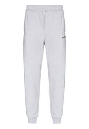 Helmut Lang logo-print tapered track pants - Grigio