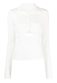 Helmut Lang cut-out knitted top - Bianco