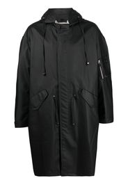 Helmut Lang logo-print drawstring parka - Nero