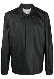 Helmut Lang logo-print button-up shirt jacket - Nero