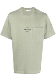 Helmut Lang logo-print knitted T-shirt - Verde