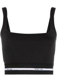 Helmut Lang logo-band cropped top - Nero