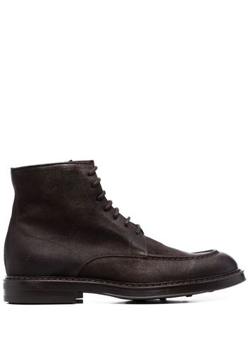 HENDERSON BARACCO leather lace-up ankle boots - Marrone