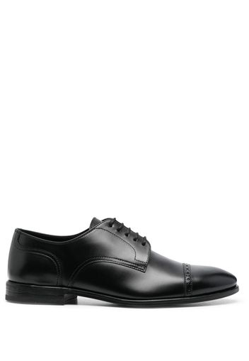 Henderson Baracco perforated-detail lace-up derby shoes - Nero