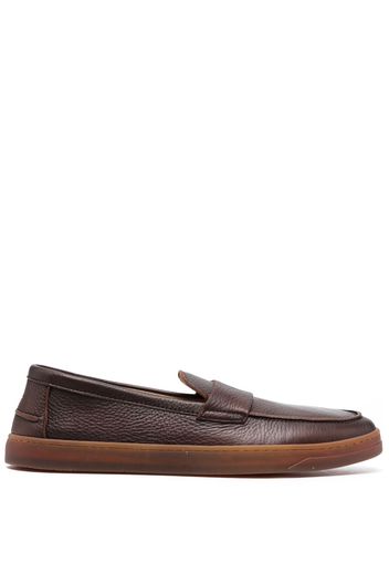Henderson Baracco Sifnos pebble-leather loafers - Marrone