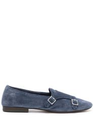 Henderson Baracco buckle detail suede slippers - Blu