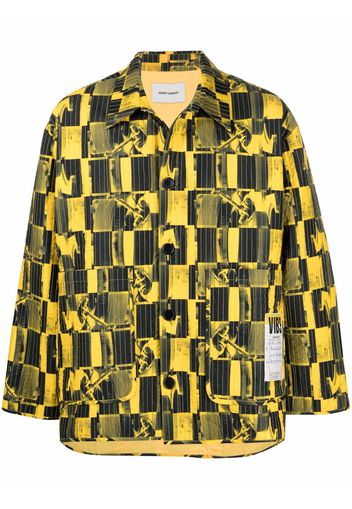 HENRIK VIBSKOV Giacca-camicia Wheel Quilt - Giallo