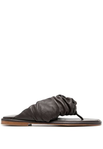 Hereu Nuvola leather slides - Marrone