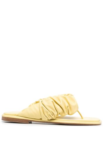 Hereu ruched thong sandals - Giallo