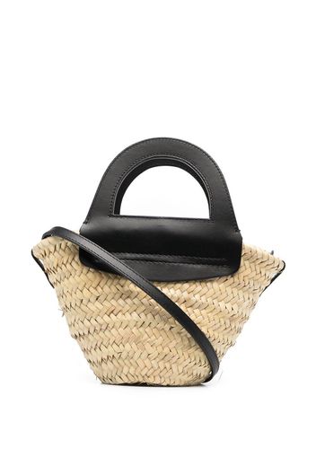 Hereu small straw tote bag - Toni neutri