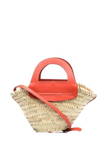 Hereu small straw tote bag - Toni neutri