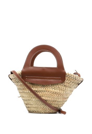 Hereu small straw tote bag - Toni neutri