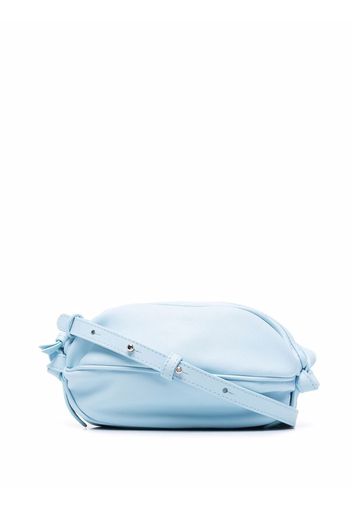 Hereu zip-up leather shoulder bag - Blu