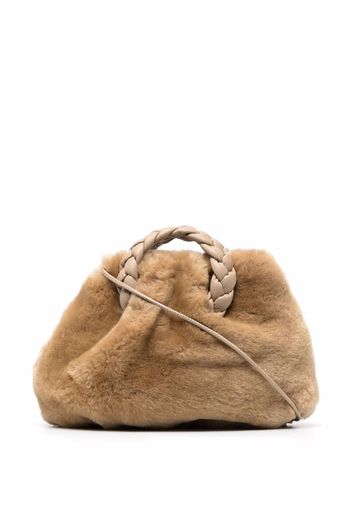 Hereu Bombon shearling crossbody bag - Toni neutri