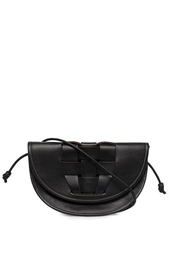 Hereu Lluna interwoven crossbody bag - Nero