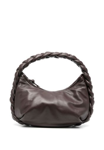 Hereu braided top handle tote bag - Marrone