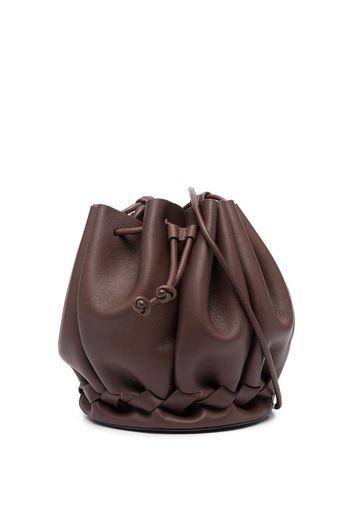 Hereu gathered-leather drawstring bucket bag - Marrone