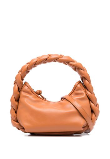 Hereu mini Espiga braided leather bag - Marrone
