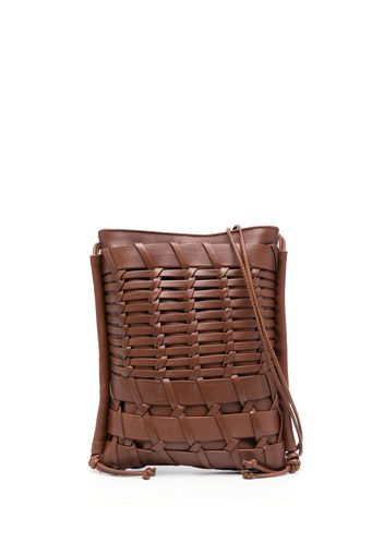 Hereu Trena interwoven leather bag - Marrone