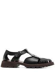 Hereu Pesca cut-out detail leather sandals - Nero