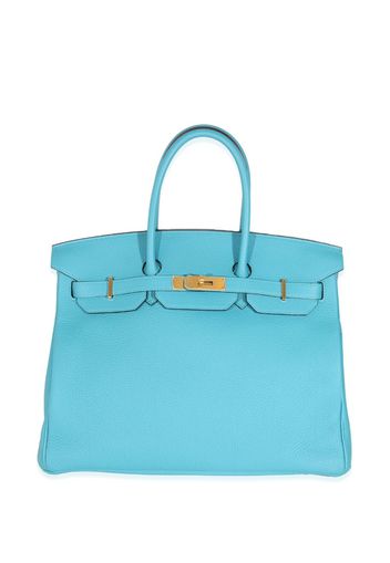 Hermès Borsa tote Birkin 35 - Blu