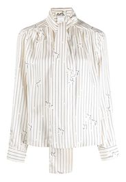 Hermès Blusa con fiocco a righe Pre-owned - Toni neutri