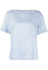 Hermès T-shirt con stampa geometrica Pre-owned anni '60 - Blu