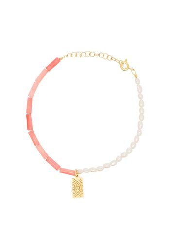 HERMINA GLD PINK PEARL CORAL BRCLT