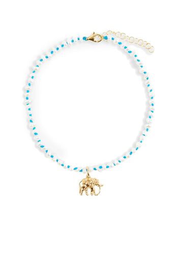 Hermina Athens Wizard of Pearl elephant-charm necklace - Oro
