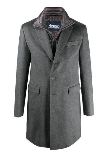 single-breasted layered coat