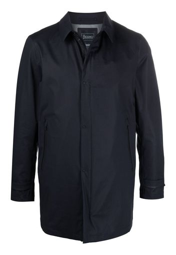 Herno classic-collar long-sleeve raincoat - Blu