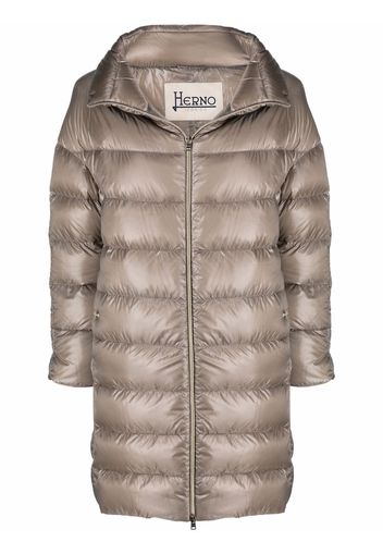 Herno down-feather mid-length coat - Toni neutri