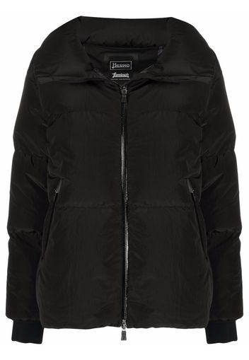 Herno cropped padded short jacket - Nero