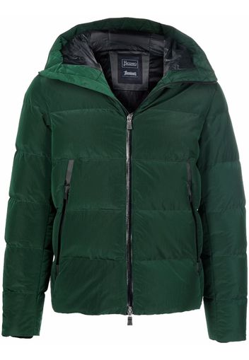 Herno zip-pockets hooded padded jacket - Verde