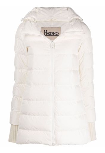 Herno hooded feather-down padded coat - Bianco