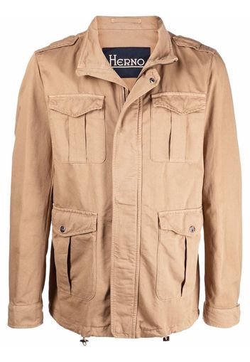 Herno garment-dyed field jacket - Toni neutri