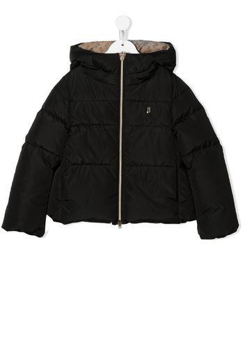 HERNO KIDS hooded puffer coat - Nero