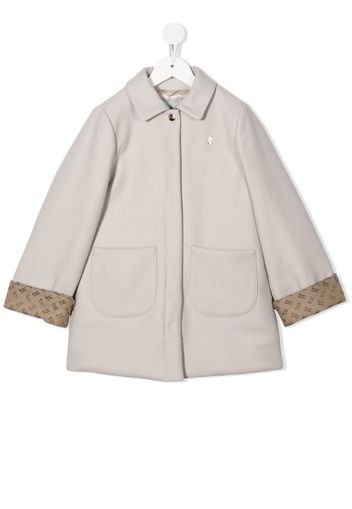 Herno Kids concealed-front fastening peacoat - Toni neutri