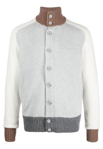 Herno button-up funnel neck sweater - Grigio